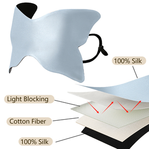 Maschera per gli occhi in seta di gelso 100% maschera per il sonno che blocca la pelle traspirante per gli uomini e le donne per le vacanze di pasqua di compleanno - Product Image 4