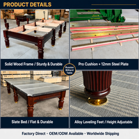 STELLARWAY Table de billard pyramidale russe professionnelle en bois massif et ardoise de 12 pieds pour salle de billard en Russie
