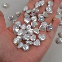 Perles de culture d'eau douce naturelles blanches baroques de 11-12 mm en forme de cœur pour la fabrication de bijoux DIY