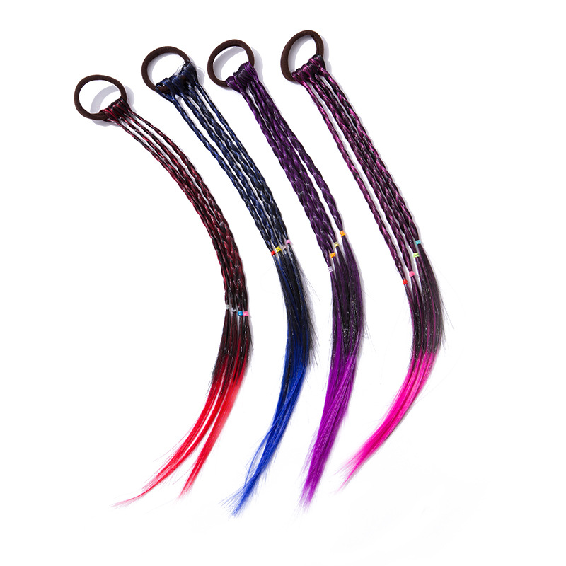 11 Colors Fashion Children Girls Party Ponytail Holder Hair Tie Girls Sweet Hair Rope Wigs Wholesale