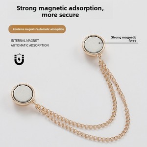 T-shirt Magnetic Buckle <b>Chain</b> Bottom Pants for Tool Fixing Cuffs Hems Detachable Clip Lengthening Shortening Hem - Product Image 3