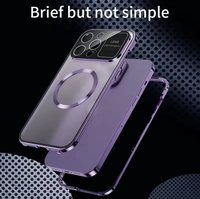 Étui de téléphone magnétique en PC et TPU avec cadre en métal aluminium, protection intégrale 360° étanche pour iPhone 17 16 15 14 13 Pro Max
