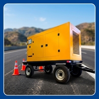 Groupe électrogène diesel à châssis ouvert JPF avec ATS, silencieux et sécurisé, pour véhicules d'urgence, cliniques, villas, camping-cars, sites fixes
