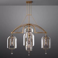 Lustre nordique en albâtre, éclairage moderne en laiton, lampe suspendue de luxe, éclairage en marbre espagnol, lustre en pierre, décorations d'intérieur