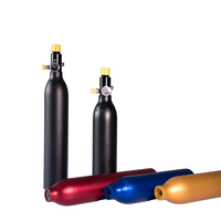 Réservoir en aluminium de 0,5 L, 4500 psi, 500 cc, PCP HPA, kit de plongée, de paintball, de feu, gonflable