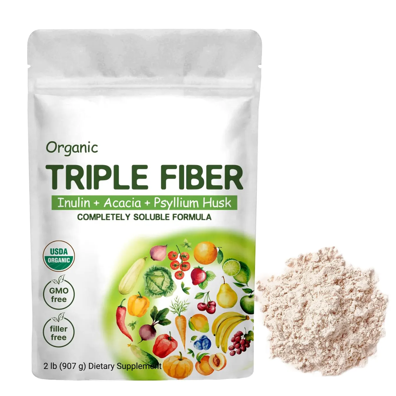 Natural Daily Fiber Ibulin Organic Soluble Prebiotics Fiber Supplement For Digestive Health