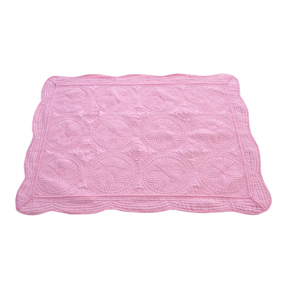 Newborn Baby Quilt Personalized Monogram Lightweight Embossed Scalloped Throw Blanket Pure color Cotton Baby quilt