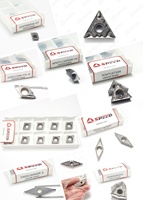 Plaquettes de tournage en carbure pour tour, lames en céramique métallique, outils de tournage PVD, haute résistance à l'usure, usinage APMT/CCMT/DCMT/VNGG/TNMG, finition élevée, OEM