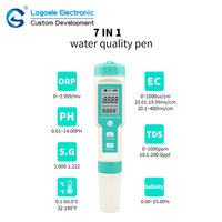Testeur de qualité de l'eau personnalisé 7 en 1 4 en 1 3 en 1 Type de stylo sel ORP TDS EC PH mètre numérique