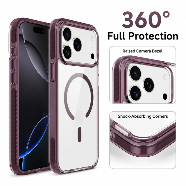 Stock Magnet Case 3M Drop Proof Anti-Scratch TPE TPU Wireless Charge Camera Protection 17 Echo Tec Transparent Waterproof Phone