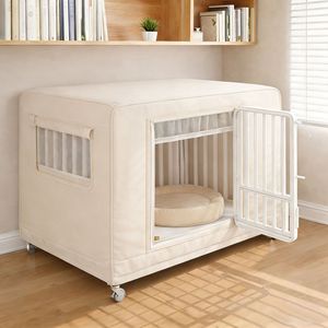 Cage pour chien luxueuse toutes saisons, intérieure/extérieure, mobile <span class=keywords><strong>avec</strong></span> roulettes, cage pour animaux de compagnie imperméable, enclos de haute qualité, lit confortable pour animaux de compagnie - Product Image 1