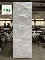 Panneaux muraux en pierre artificielle douce et moderne en PU imperméable, imitation pierre, blanc, écologiques et durables