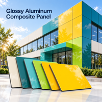 Panneau composite en aluminium brillant argenté enduit de PE de 3 mm, 4x8 pieds, pour revêtement de plafond