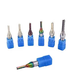 Công nghiệp cấp CNC Router bit solide Carbide 1/2 Shank TCT 3 sáo phay thẳng Cutter cho chế biến gỗ