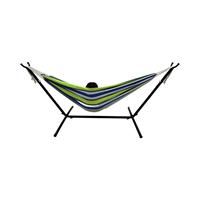 Hamac en coton portable pour le camping avec support et conception suspendue pour un usage robuste en extérieur/intérieur, jardin, patio, cour arrière