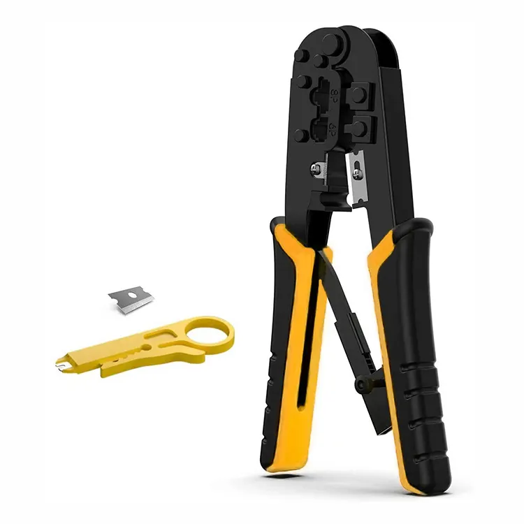 Multiple Use plier EZ cat5e cat6 cat7 Ethernet Cut and Wire Stripper Pass Through Network Cable RJ45 Connector Crimping Tool