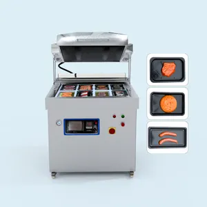 Loại Hộp Chân Không Phù Hợp Với Bao Bì Thermoforming Thịt Chân Không Da Gói Máy Máy Đóng Gói Chân Không