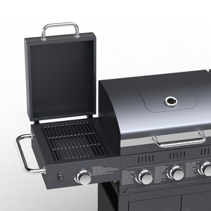 <span class=keywords><strong>Barbecue</strong></span> multifonction intégré pour l'extérieur, <span class=keywords><strong>barbecue</strong></span> au <span class=keywords><strong>gaz</strong></span>, fumoir au charbon de bois, plaque de cuisson combinée - Product Image 6
