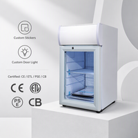 Réfrigérateur de comptoir commercial Meisda SC21B 21L, mini-vitrine à température unique avec logo personnalisé, portable et électrique