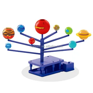 Early Education Stem 360 Degree Rotating Projection Planets Solar System Toy for Kids DIY Painting