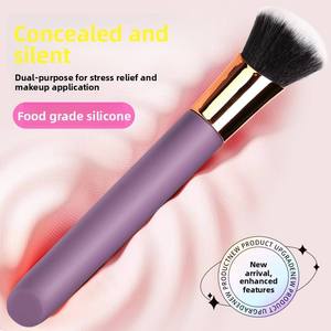 10-frequentie siliconen make-upborstel vibratie-apparaat USB oplaadbaar dagelijks waterdicht G-spot <span class=keywords><strong>clitoris</strong></span> & vrouwelijk speeltje 2-in-1 adult toy - Product Image 3