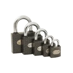 Heavy Duty Super Quality Safety Padlock Rubber Ring Black Painted Iron Padlock