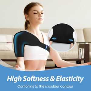 แผ่นประคบเย็นสำหรับไหล่และแขน สำหรับโรเตเตอร์คัฟ แผ่นเจลประคบเย็นแบบสองชั้นพร้อมการบีบอัดเพื่อการบำบัดเฉพาะจุด - Product Image 4