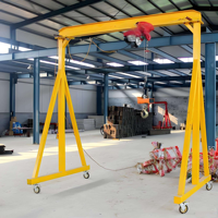 Grue portique mobile légère en alliage d'aluminium de 1, 2 ou 3 tonnes, type A, pour levage portable en usine et entrepôt