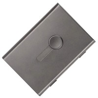 Kustomisasi Logo Laser Tempat Kartu Nama Portabel dari Baja Tahan Karat dengan Tempat Kartu Geser dan Thumb Drive
