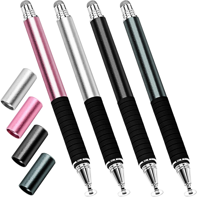 Precision Series 2-in-1 Universal Stylist Pen Fine Point Capacitive Stylus for iPhone & Android Tablets Nib Metal Disc Touch