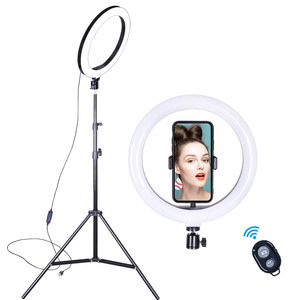 Hendefe - Aro de Luz LED Plegable Portátil de Aleación de Aluminio de 10 W con USB, Trípode Ajustable, 120 LED, Colores de Luz Ajustables, para Selfies y Belleza Móvil - Product Image 6
