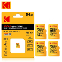 Tarjetas SD Kodak U3 Clase 10 Económicas y Populares de 128 GB y 256 GB SDXC Clase 10 V30, Tarjetas de Memoria Flash para Juegos, Tarjetas TF