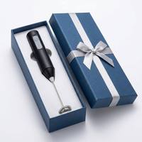 Emballage de boîte cadeau personnalisée, mousseur à lait électrique portable, fouet à matcha électrique rechargeable, mousseur à lait personnalisé
