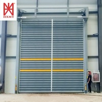 Porte à enroulement rapide automatique sécurisée avec système de verrouillage de sécurité pour hangar d'avions, industrie automobile et alimentaire