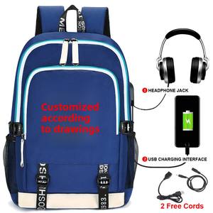 USB-oplaadbare rugzak voor heren en dames, reistas voor computers met Oxford materiaal, polyester voering en luchtkussenband - Product Image 3