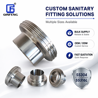 Raccord de Cylindre SMS Sanitaire DIN en Acier Inoxydable Forgé SS304/SS316L Poli Miroir Haute Durabilité Certifié CE Qualité Alimentaire 25 bars pour Soudure Laitière