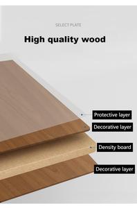 Phòng ngủ sang trọng rắn gỗ đầu giường nhỏ đầu giường bảng lưu trữ tủ với ngăn kéo đôi - Product Image 5