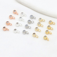Anneau ouvert en cuivre plaqué or 18 carats, connecteur à perles en caoutchouc, boucle, bracelet, collier, pendentif, fermoir, accessoire de bricolage D51A