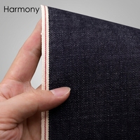 Tela de Mezclilla Selvedge 100% Algodón, 13.5oz, Tela de Mezclilla Selvedge para Jeans, Calidad Premium, Azul Oscuro, Tela de Mezclilla Twill en Rollo