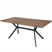 Table à manger nordique moderne de luxe 6 places avec dessus en MDF Mesas De Comedor rectangle en bois bon marché pour meubles de maison utilisation au restaurant