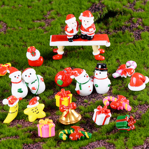 Figuras Miniatura Navideñas en Oferta, Adornos Decorativos para el Hogar, Pequeños Accesorios de Resina para Jardín y Paisajismo Navideño - Product Image 2
