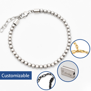 Cuenta de acero inoxidable negro Vintage para pulsera para hombre Joyas chapadas antiguas de moda para uso diario y Idea de regalo de fiesta - Product Image 2