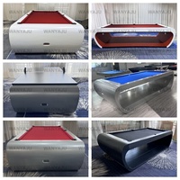 Table de billard américain moderne de qualité tournoi, 7 pieds, avec retour automatique, en bois massif, transformable en table à manger domestique – Vente chaude directe usine
