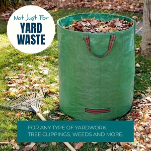 Sac de Jardin Grande Capacité pour Feuilles et Branches, Sac de Collecte de Feuilles Tombées Vert Foncé, Sac Poubelle Tissé Réutilisable pour Plantes, Fournitures - Product Image 5