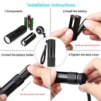 Linterna UV para mascotas, luz negra, 9 Led, 395nm, minilinterna, Detector de manchas de orina, cama, escorpión