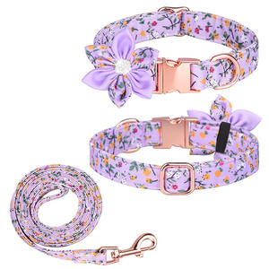 <span class=keywords><strong>Collar</strong></span> con patrón de flores para mascotas, personalizado, escritura, con pajarita, para perro y gato - Product Image 6