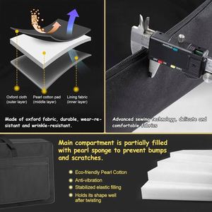 Housse de transport pliable et souple pour orgue électronique 61 touches, en tissu Oxford 600D et coton perlé EPE 2mm, certifiée BSCI, vente en gros usine BSCI - Product Image 6