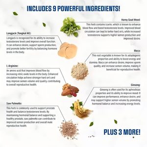 Servicio de píldoras de extracto natural 9 en 1 para la salud de los hombres, mejora la calidad de la erección, mejora la motilidad del esperma, suplemento nutritivo Masculino - Product Image 4