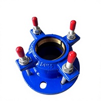 Raccord de tuyauterie réglable en fonte ductile à double bride, détachable, pour systèmes de conduites d'eau