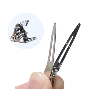 10 Pezzi Clip a Becco d'Anatra con Punta Singola da 4,5 cm, Fermagli per Capelli in Metallo Argentato per Extension - Product Image 3